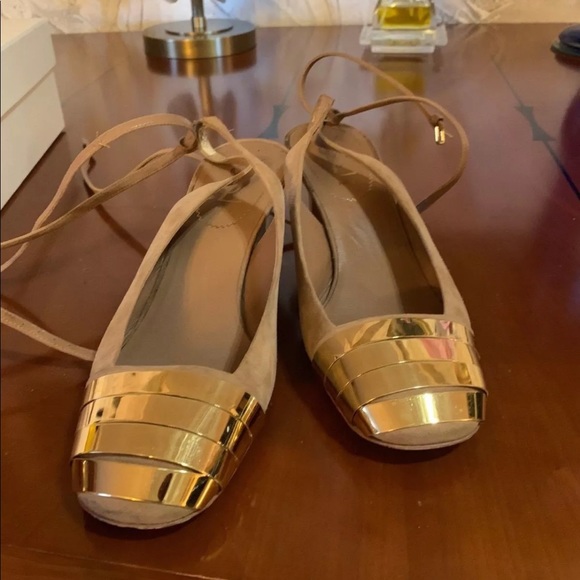 YSL shoes sling back strap gold trim 39.5 - Picture 2 of 6